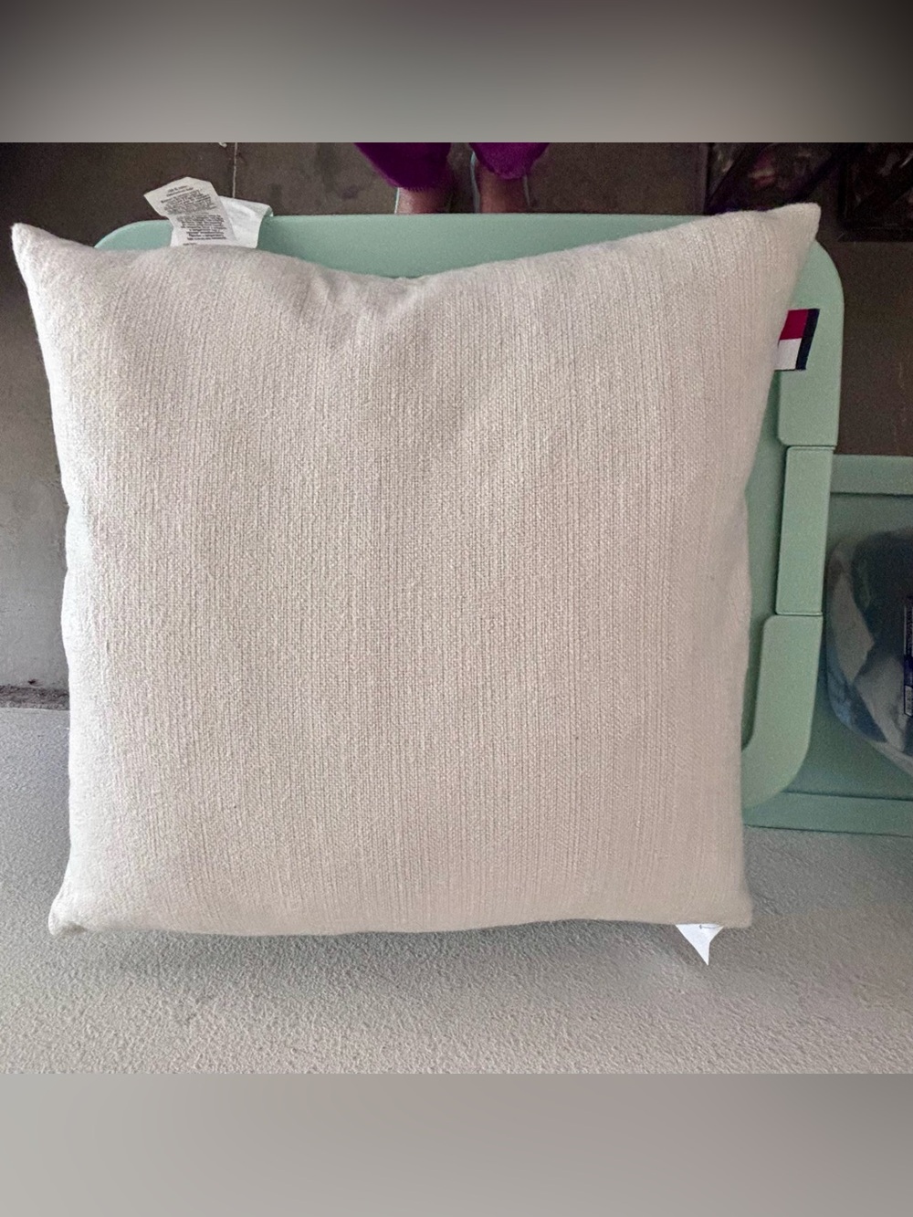 Tommy Hilfiger Set of 2 Decorative Pillows 20x20in Ivory 100% Cotton NWT